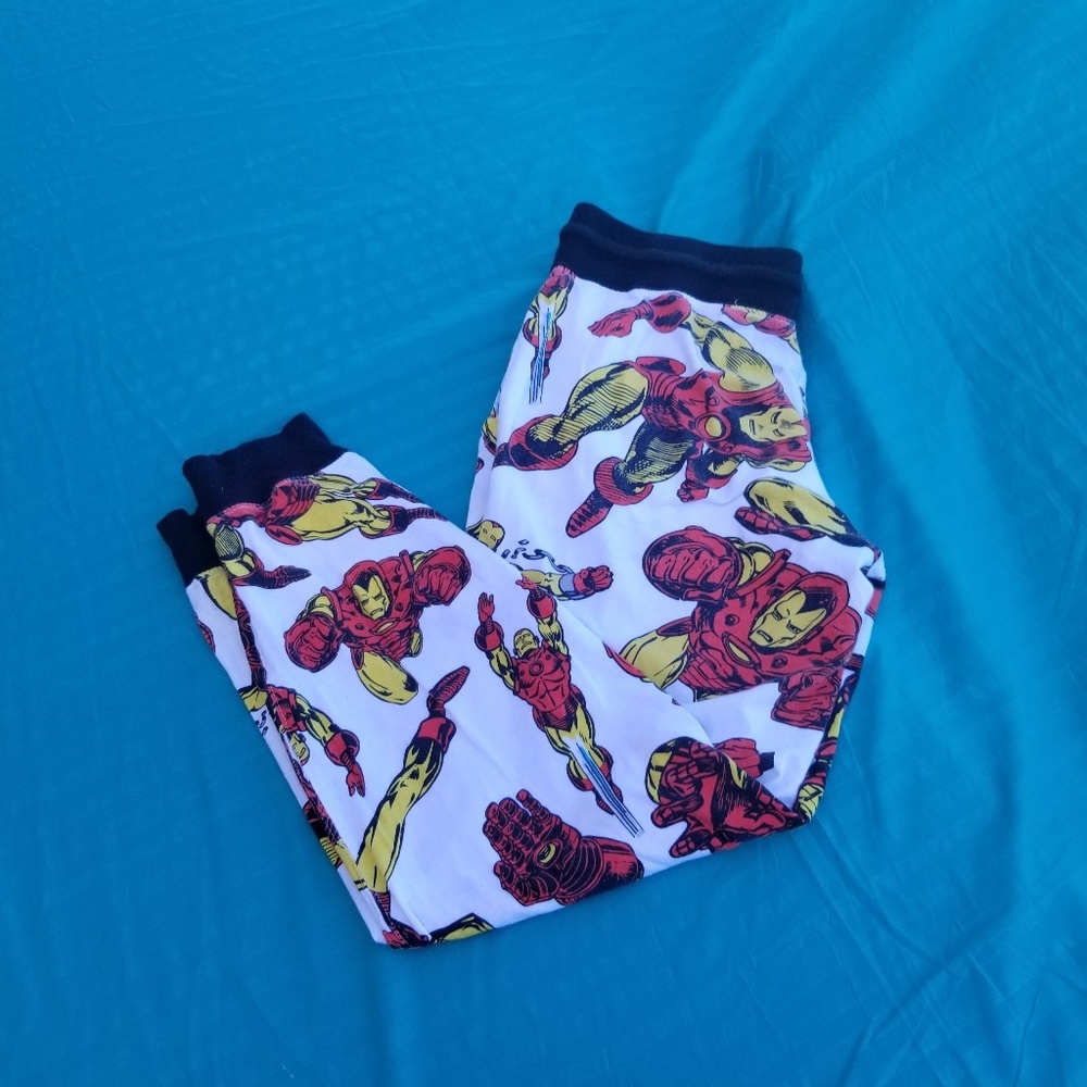 Marvel pajama bottoms iron man comics